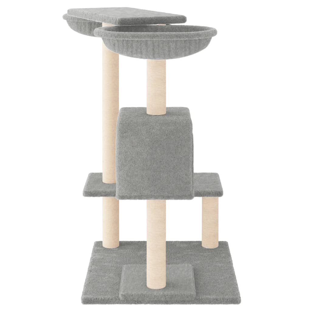 Albero per Gatti con Tiragraffi Grigio Chiaro 82 cm