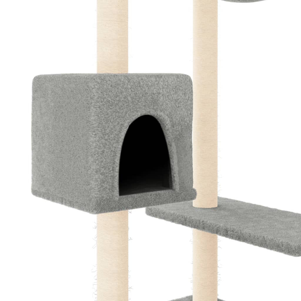 Albero per Gatti con Tiragraffi Grigio Chiaro 82 cm