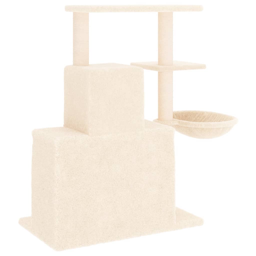 Albero per Gatti con Tiragraffi in Sisal Crema 83 cm