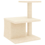 Albero per Gatti con Tiragraffi in Sisal Crema 48 cm