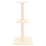 Albero per Gatti con Tiragraffi in Sisal Crema 73 cm