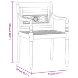 Sedie Batavia 4 pz in Legno Massello di Teak Bianco Slavato