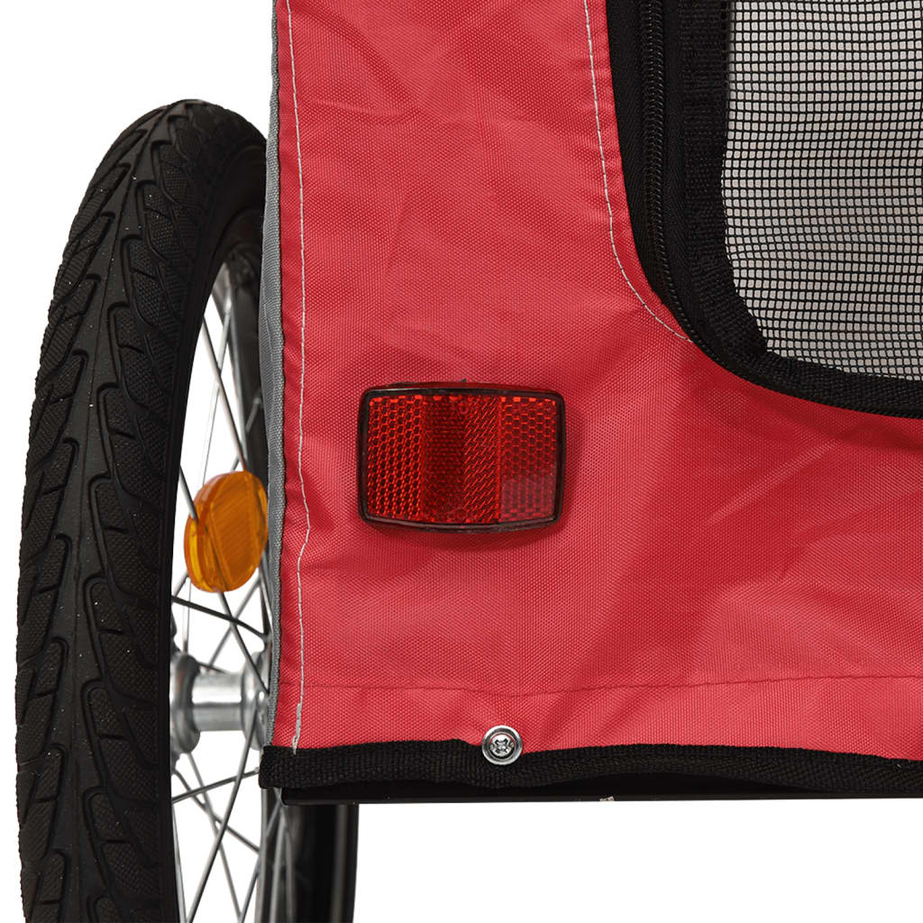 Red and Gray Oxford and Iron Animal Bike Trailer