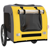 Bike Trailer for Animals Yellow and Gray Oxford and Iron