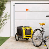 Bike Trailer for Animals Yellow and Gray Oxford and Iron