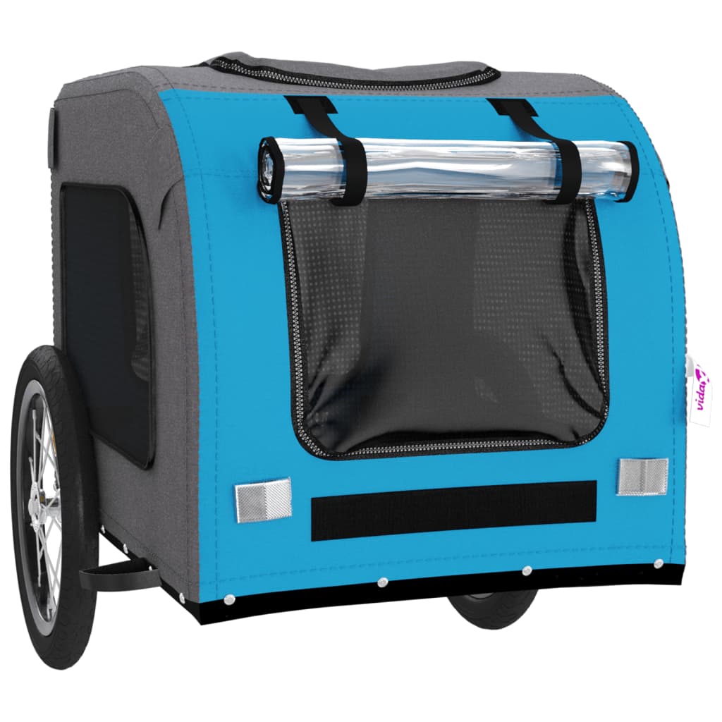 Blue and Gray Oxford and Iron Animal Bike Trailer