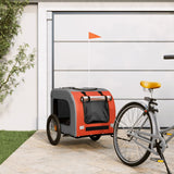 Bike Trailer for Animals Orange and Gray Oxford and Iron