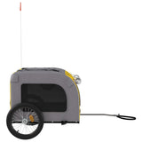 Bike Trailer for Animals Yellow and Gray Oxford and Iron