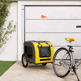 Bike Trailer for Animals Yellow and Gray Oxford and Iron