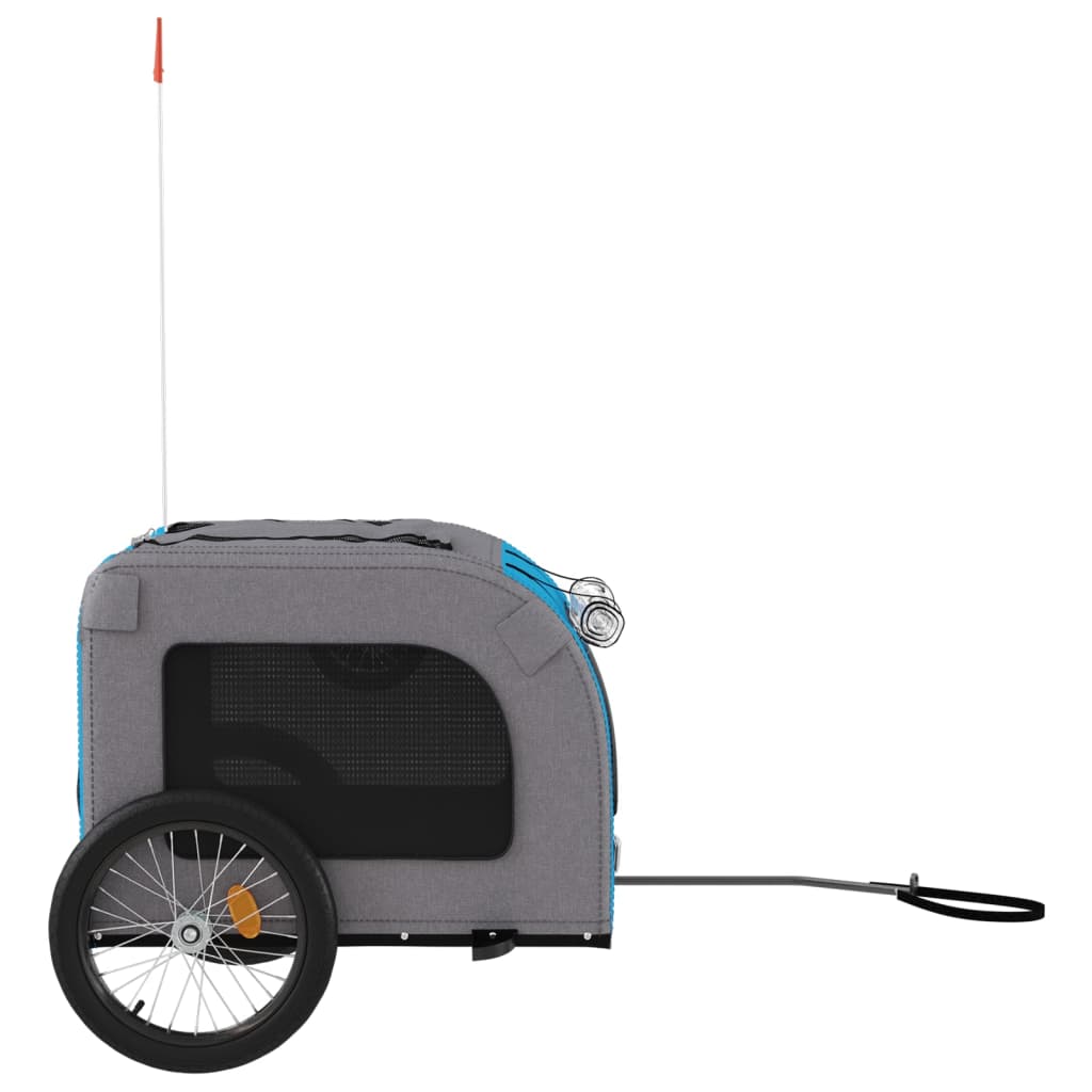 Blue and Gray Oxford and Iron Animal Bike Trailer