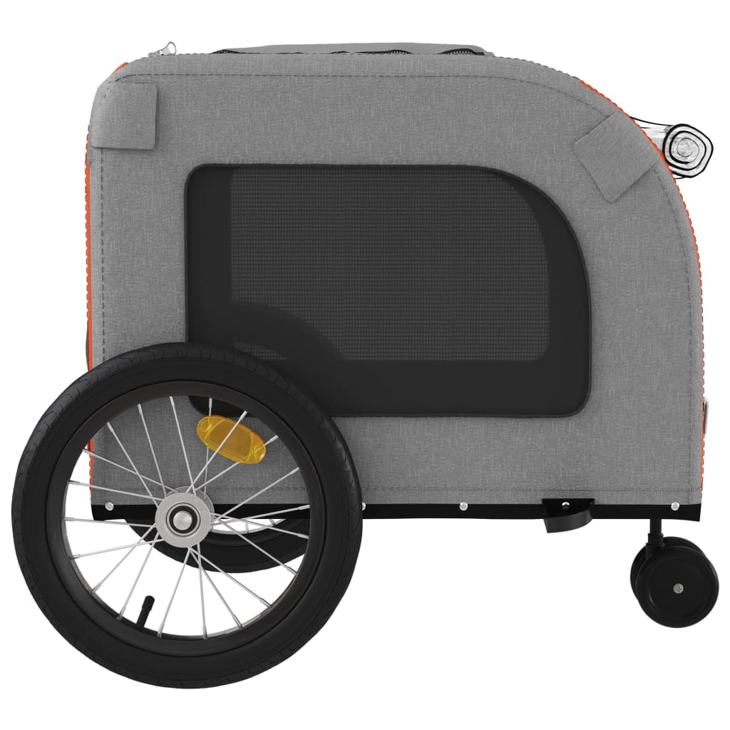 Bike Trailer for Animals Orange and Gray Oxford and Iron