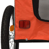 Bike Trailer for Animals Orange and Gray Oxford and Iron