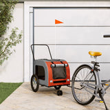 Bike Trailer for Animals Orange and Gray Oxford and Iron