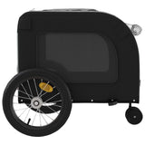 Bike Trailer for Animals Black and Gray Oxford and Iron