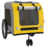 Bike Trailer for Animals Yellow and Gray Oxford and Iron