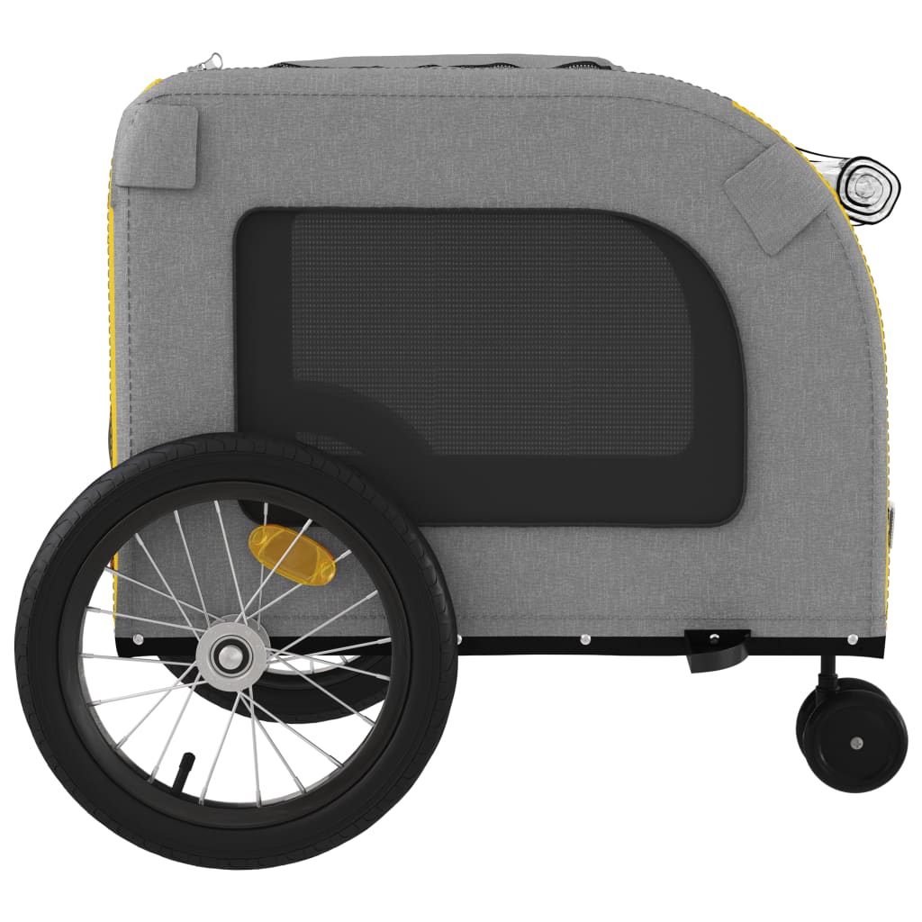 Bike Trailer for Animals Yellow and Gray Oxford and Iron