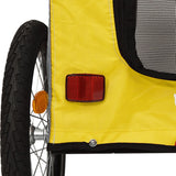 Bike Trailer for Animals Yellow and Gray Oxford and Iron