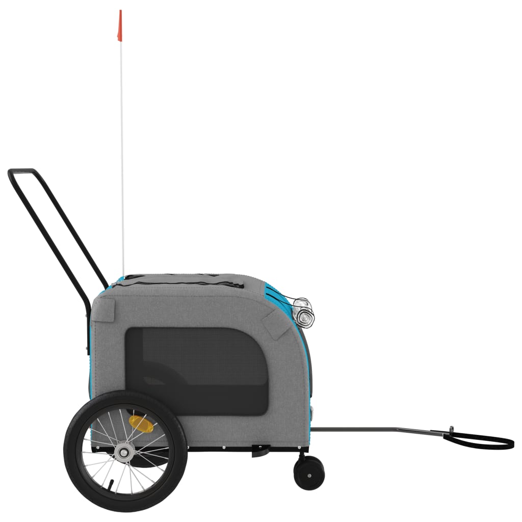 Blue and Gray Oxford and Iron Animal Bike Trailer