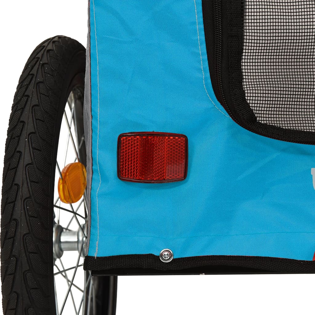 Blue and Gray Oxford and Iron Animal Bike Trailer