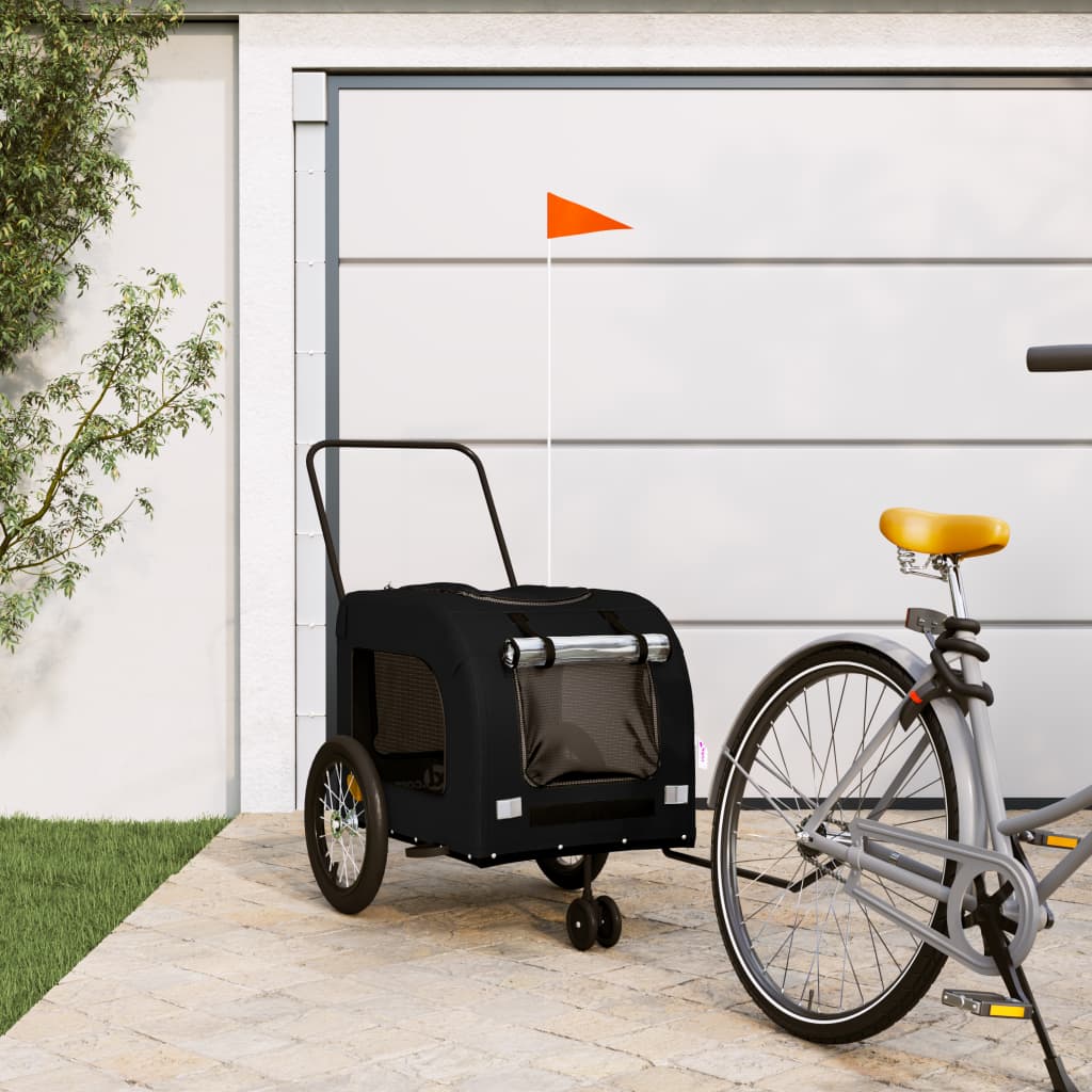 Black Oxford and Iron Animal Bike Trailer