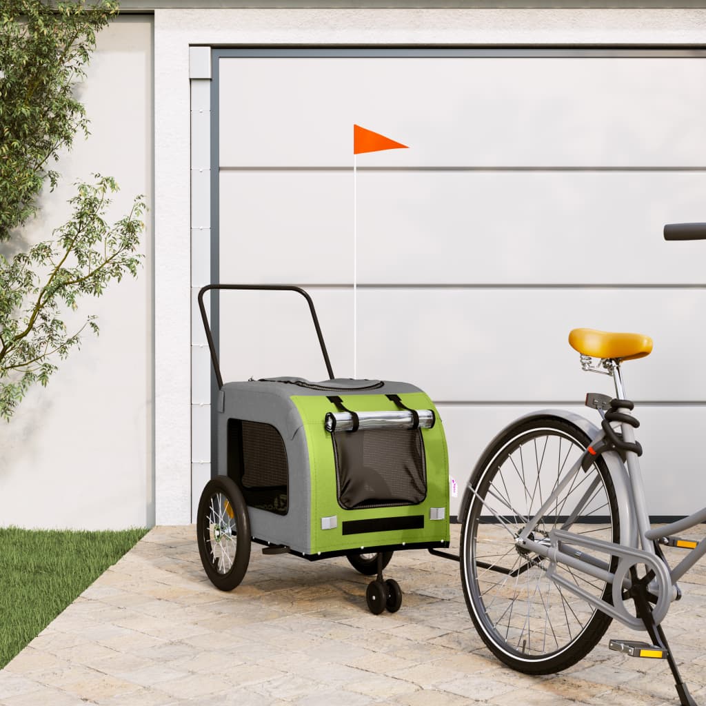 Green and Gray Oxford and Iron Animal Bike Trailer