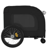 Bike Trailer for Animals Black and Gray Oxford and Iron