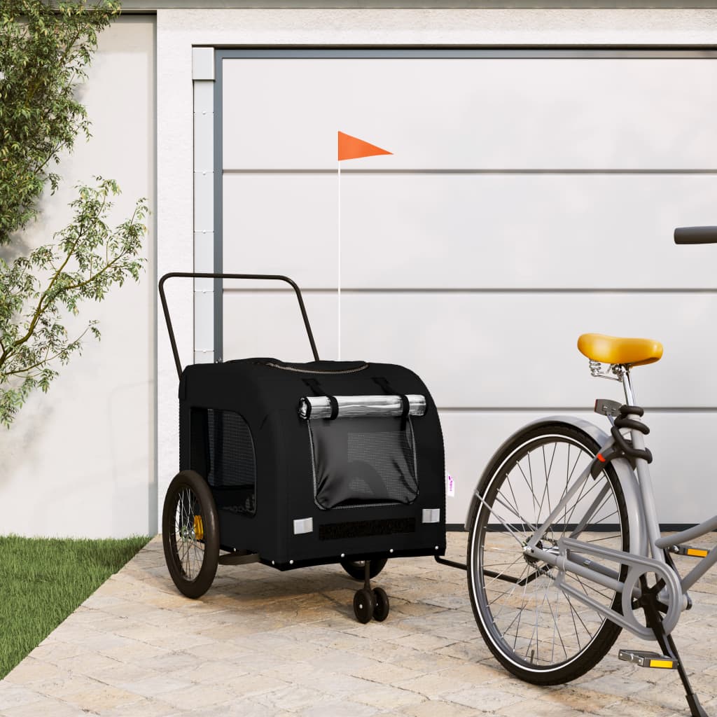 Black Oxford and Iron Animal Bike Trailer