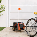 Bike Trailer for Animals Orange and Gray Oxford and Iron