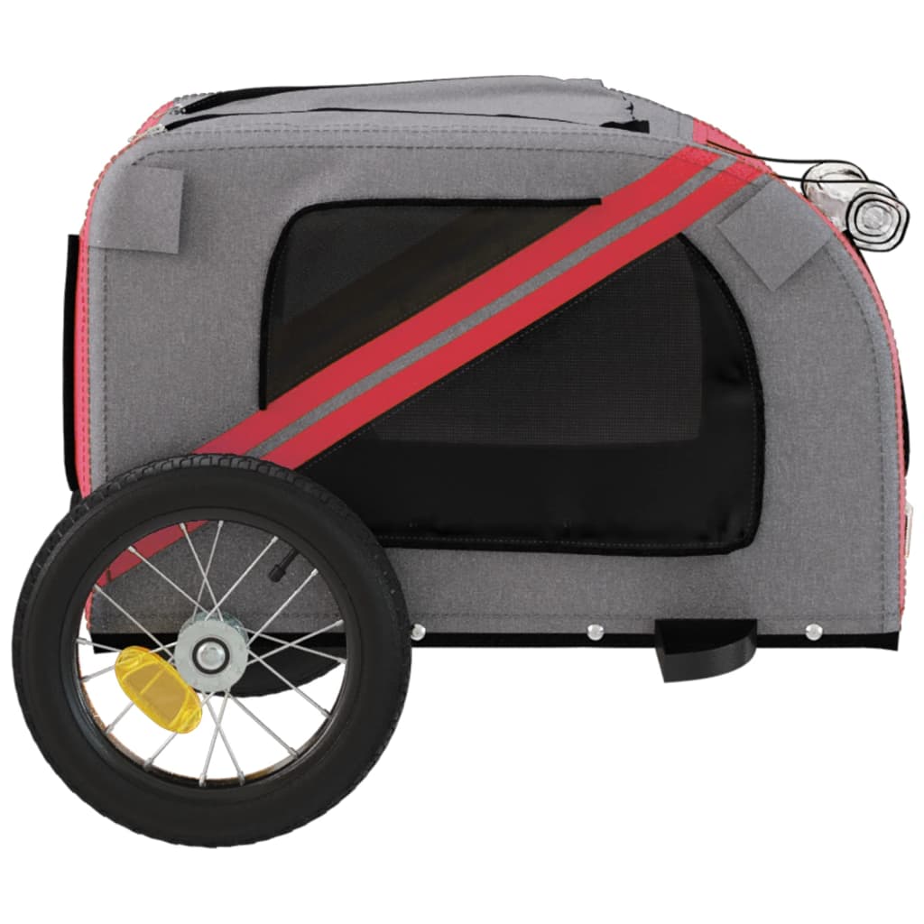 Red and Gray Oxford and Iron Animal Bike Trailer