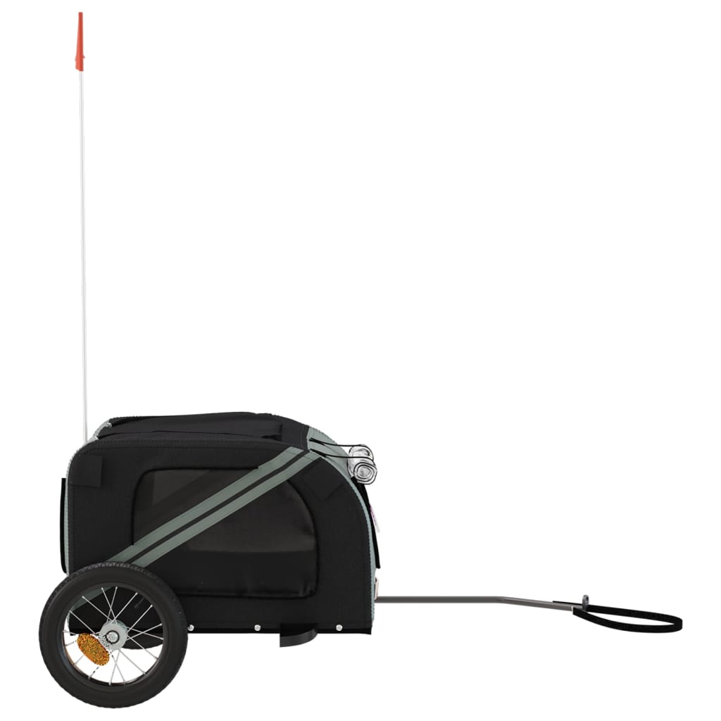 Gray and Black Oxford and Iron Animal Bike Trailer