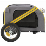 Bike Trailer for Animals Yellow and Gray Oxford and Iron