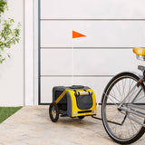 Bike Trailer for Animals Yellow and Gray Oxford and Iron