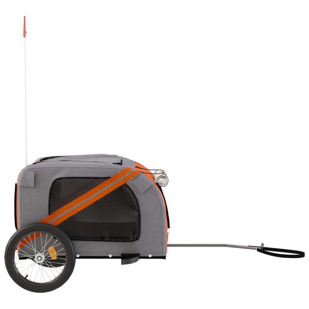 Orange and Black Oxford and Iron Animal Bike Trailer