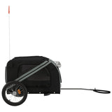 Bike Trailer for Animals Black and Gray Oxford and Iron