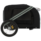 Bike Trailer for Animals Black and Gray Oxford and Iron