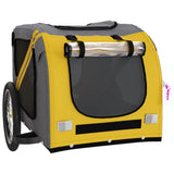 Bike Trailer for Animals Yellow and Gray Oxford and Iron