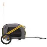 Bike Trailer for Animals Yellow and Gray Oxford and Iron