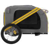 Bike Trailer for Animals Yellow and Gray Oxford and Iron