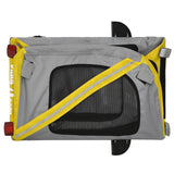 Bike Trailer for Animals Yellow and Gray Oxford and Iron