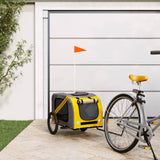 Bike Trailer for Animals Yellow and Gray Oxford and Iron