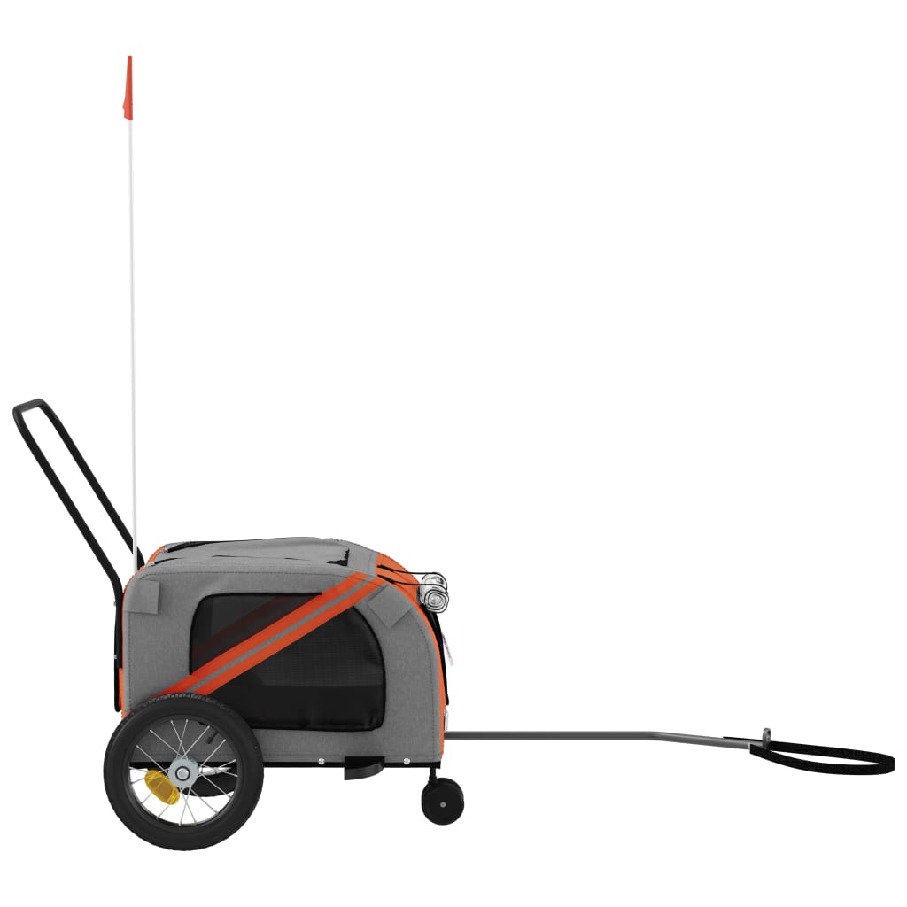 Orange and Black Oxford and Iron Animal Bike Trailer