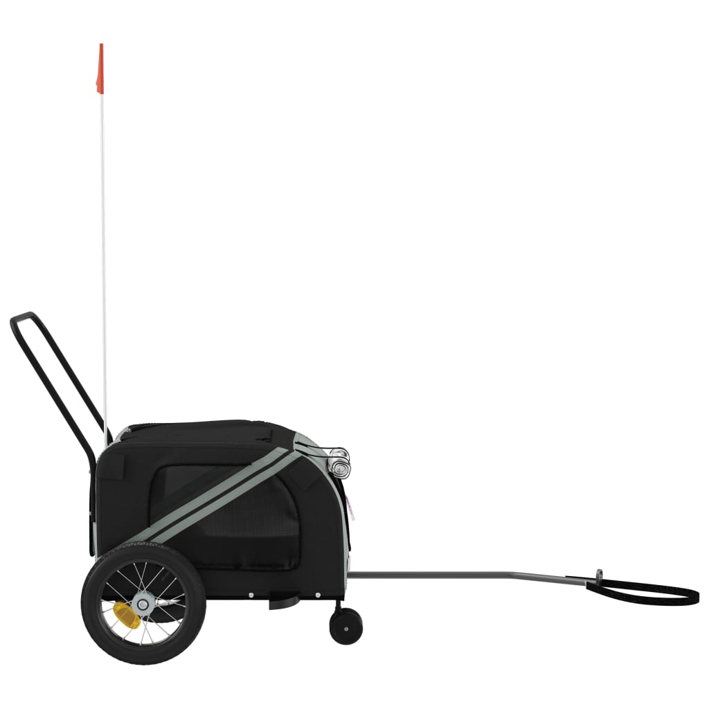 Gray and Black Oxford and Iron Animal Bike Trailer