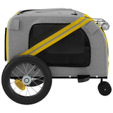 Bike Trailer for Animals Yellow and Black Oxford and Iron