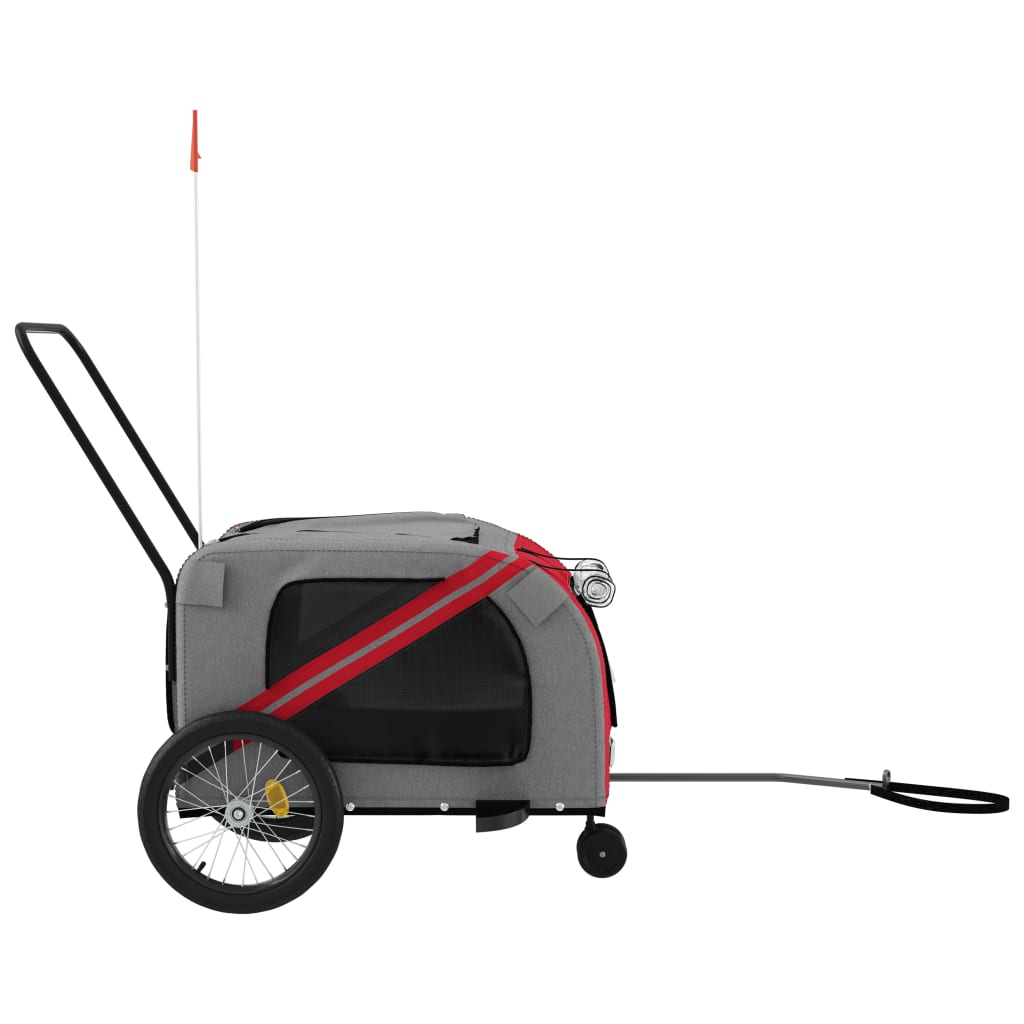 Red and Gray Oxford and Iron Animal Bike Trailer