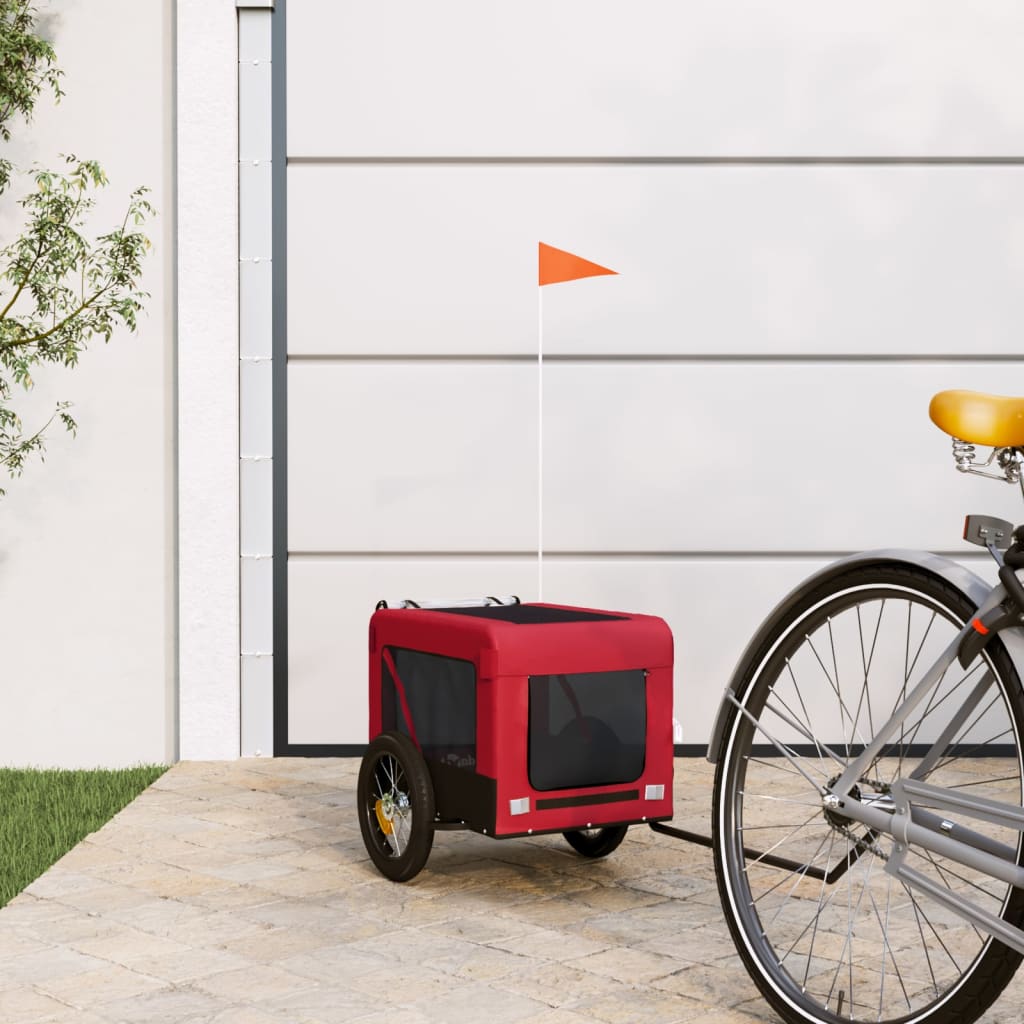 Red and Black Oxford and Iron Animal Bike Trailer