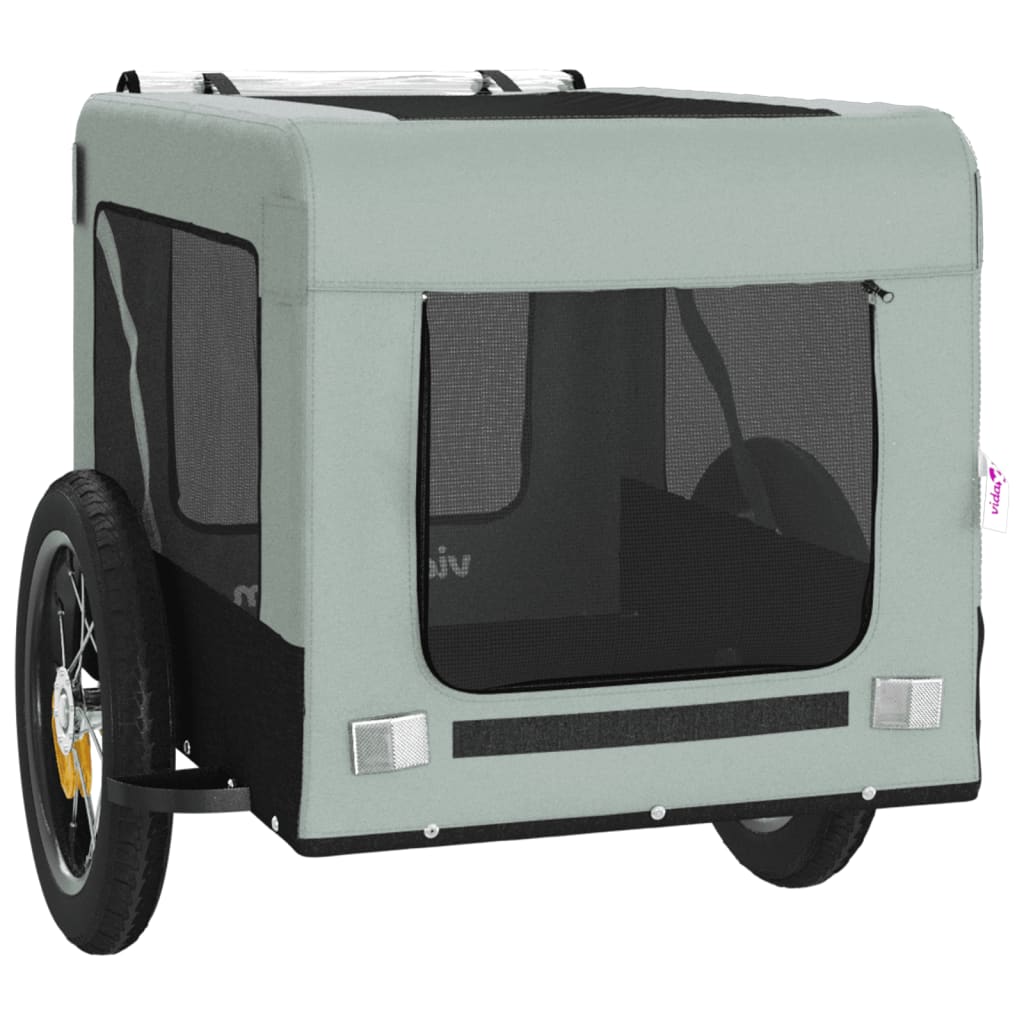 Gray and Black Oxford and Iron Animal Bike Trailer