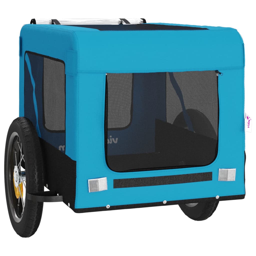 Blue and Black Oxford and Iron Animal Bike Trailer