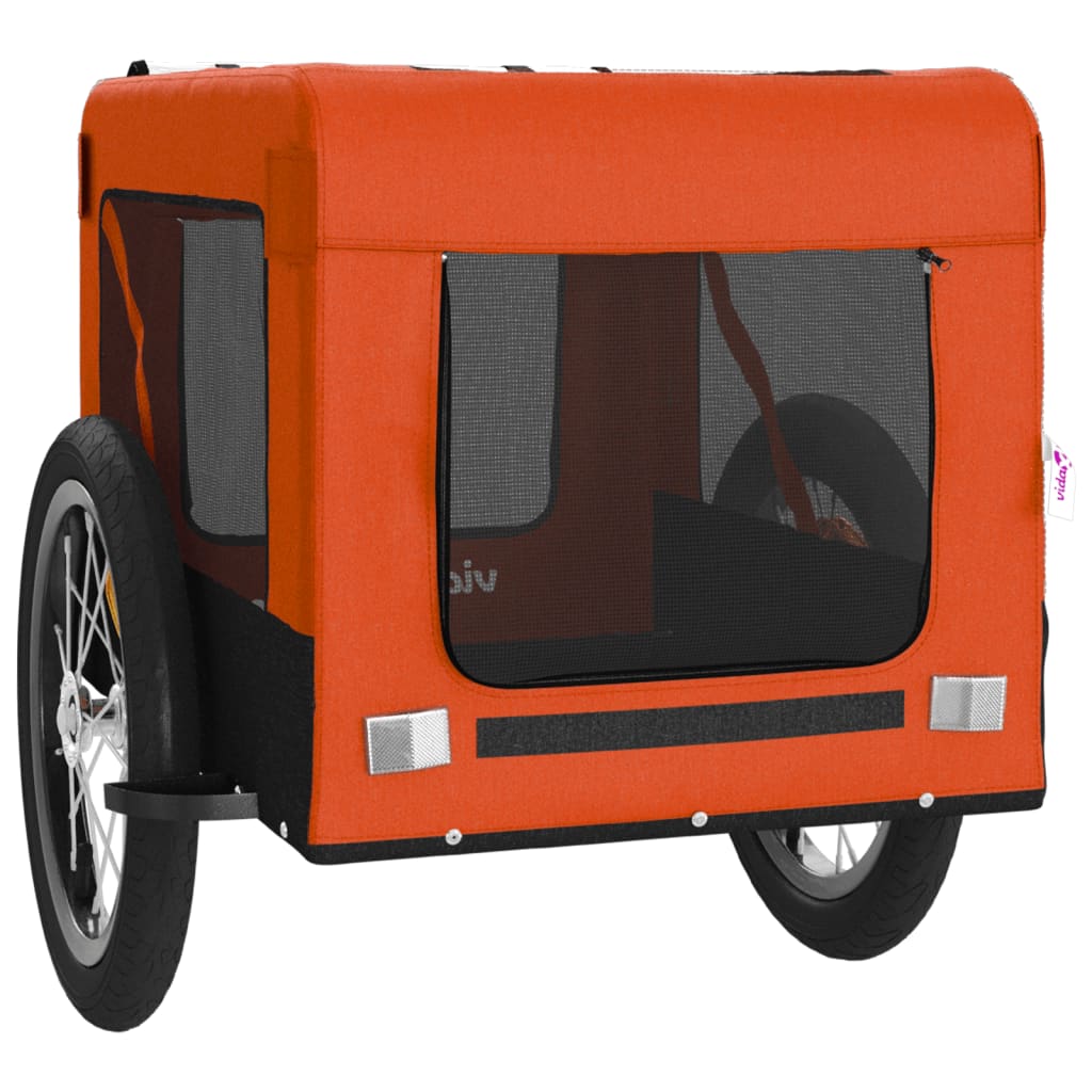 Orange and Black Oxford and Iron Animal Bike Trailer