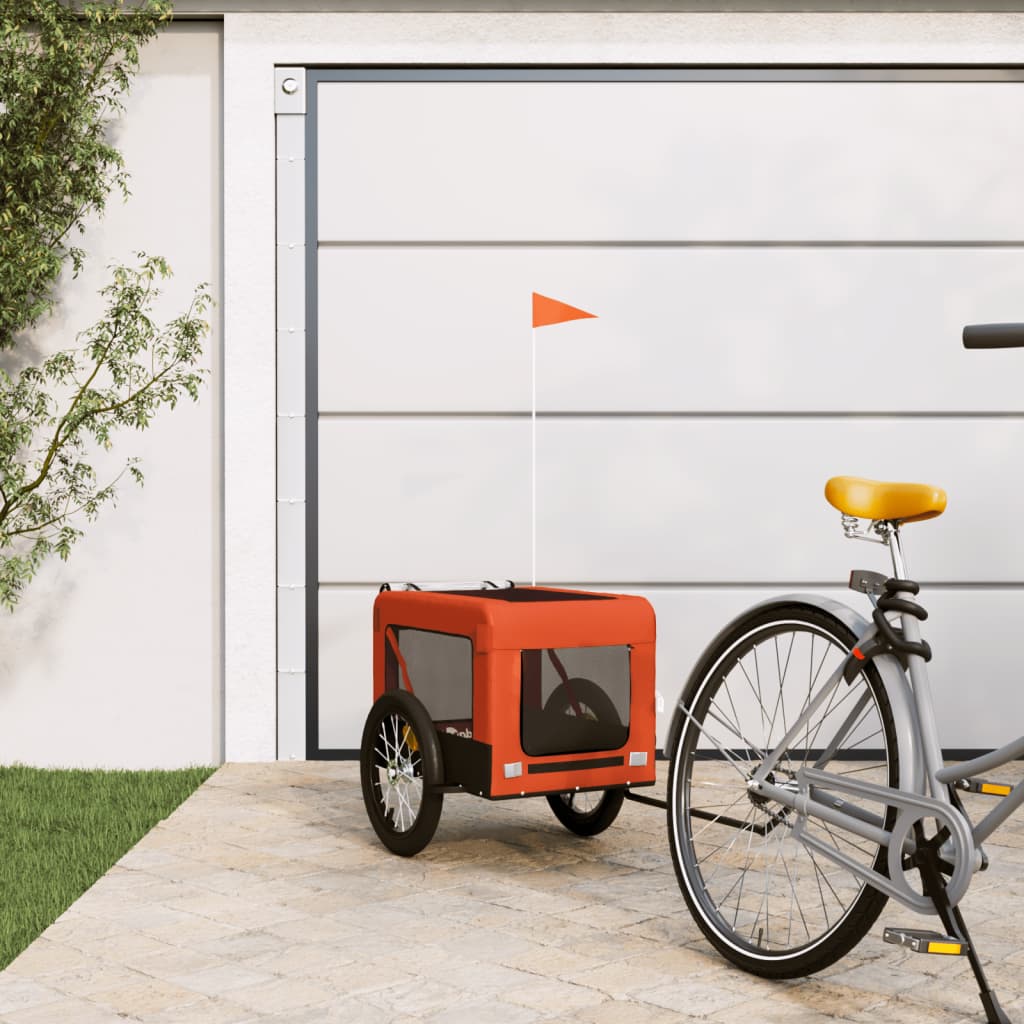 Orange and Black Oxford and Iron Animal Bike Trailer