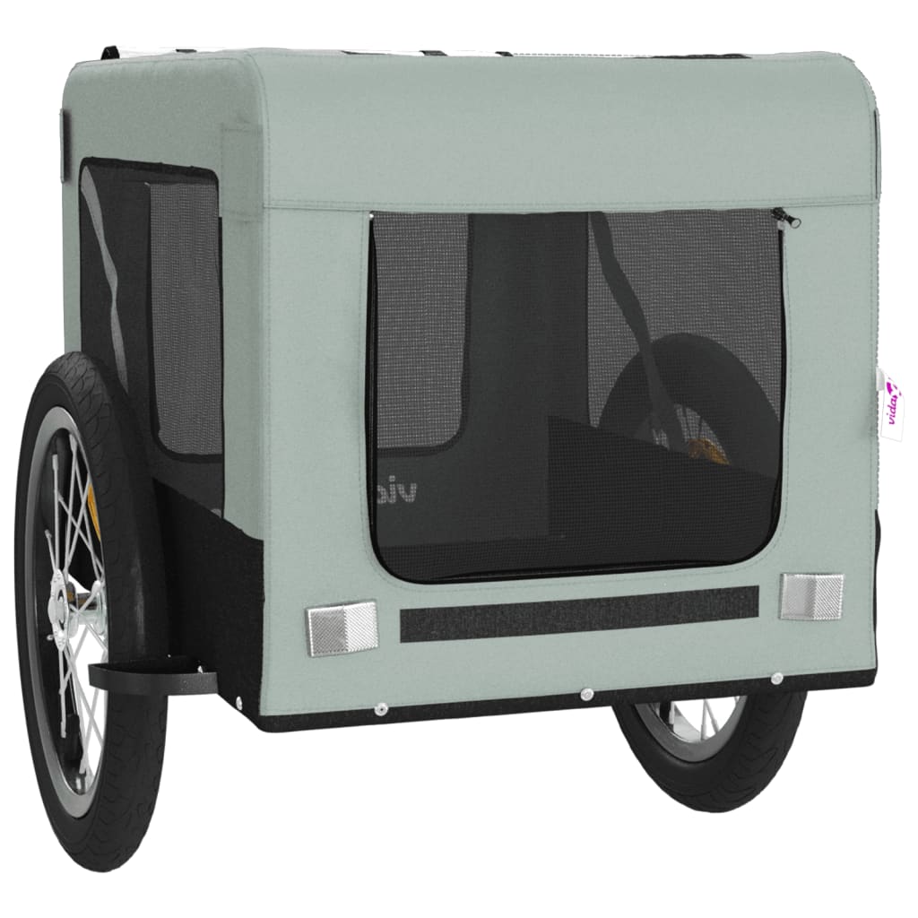 Gray and Black Oxford and Iron Animal Bike Trailer